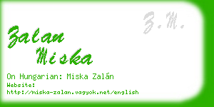 zalan miska business card